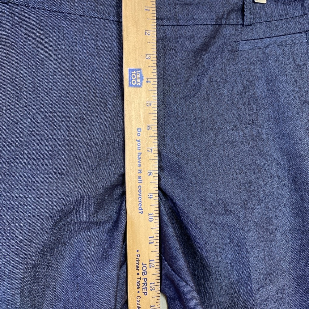 Merona Pants  Women 16 Navy Blue Chambray High Rise Ankle Fit Career Casual - Picture 8 of 9